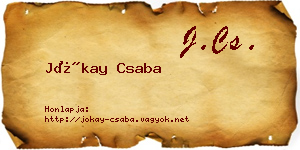 Jókay Csaba névjegykártya